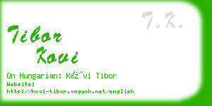 tibor kovi business card